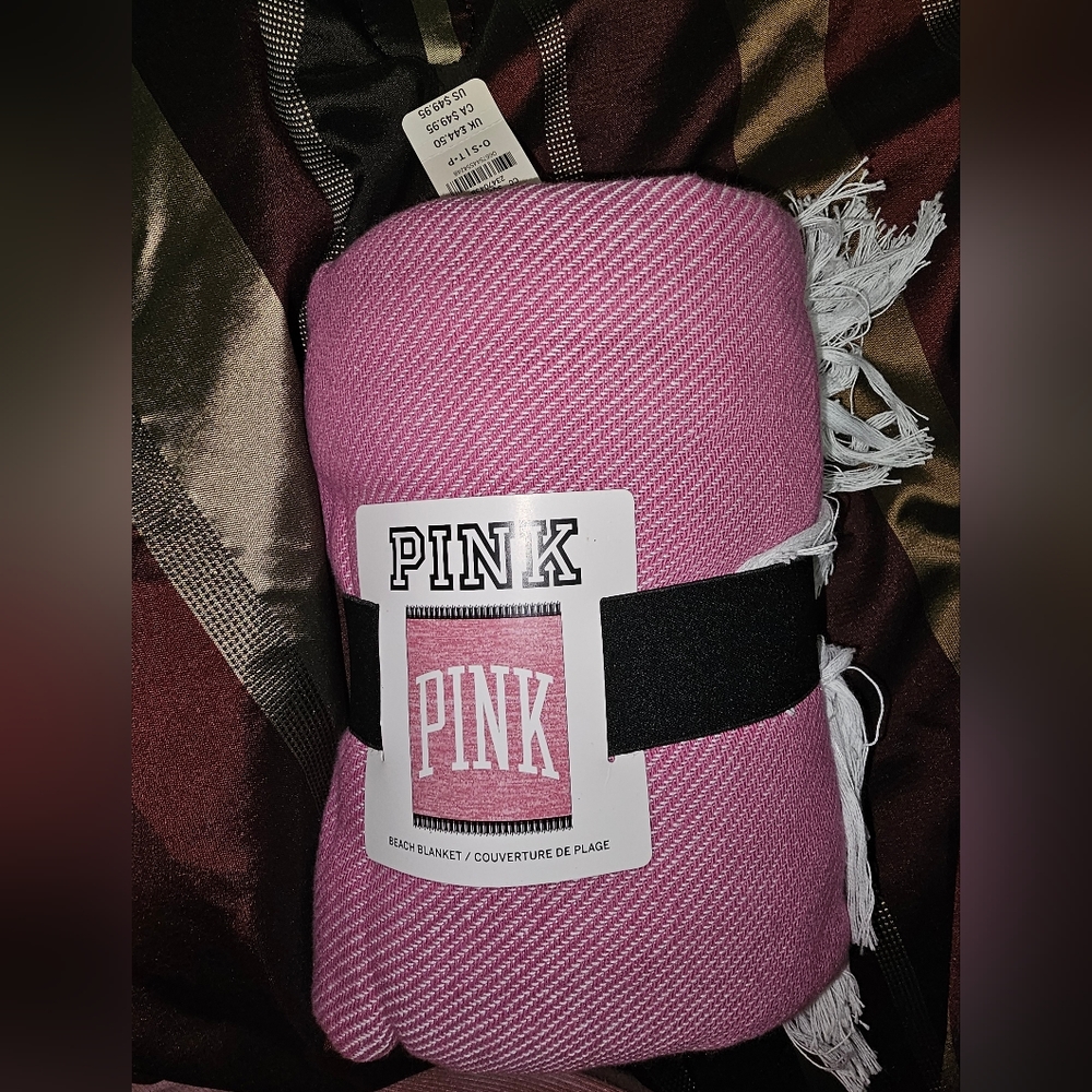 Pink beach blanket